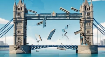 Carton picture of London Bridge falling down